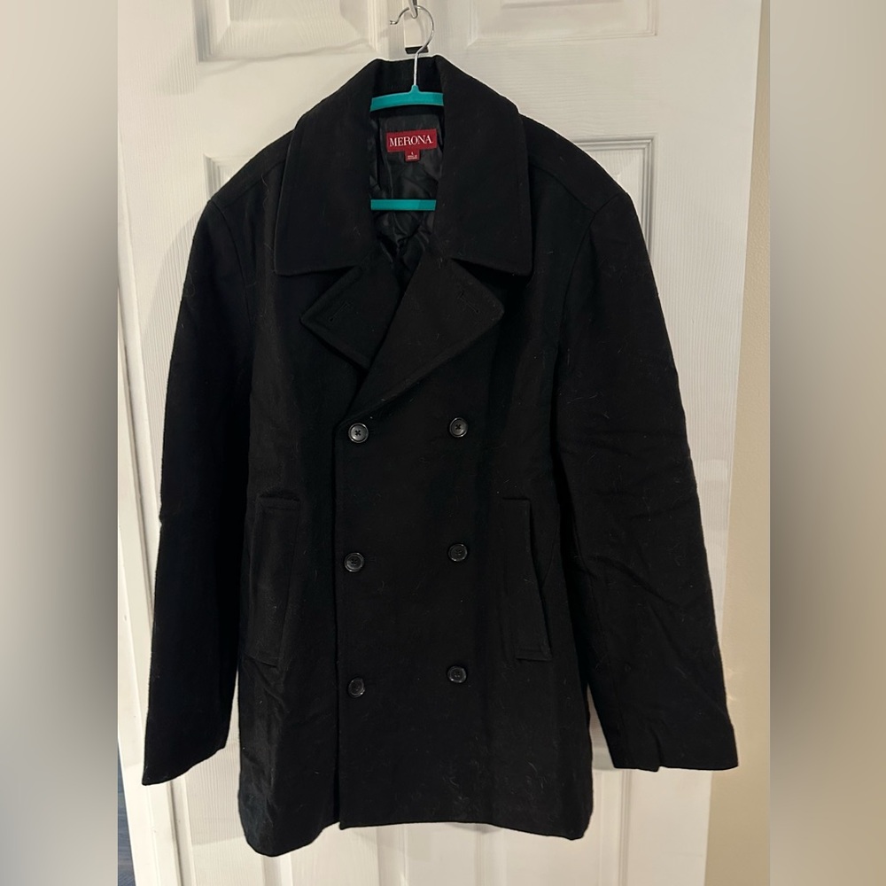 Merona Men's Classic Black Pea Coat